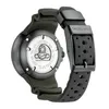 The back of a diver's watch with a rubber strap. Podgląd zdjęcia produktu