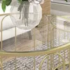 Couchtisch 2er Set rund Glas & Metall, Satztisch Produktbild-Vorschau 11