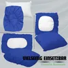 Jersey Spann Kissenbezug 25x25 cm Blau Elastisch – Produktbild-Vorschau 2