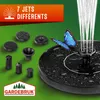 GARDEBRUK® Fontaine solaire flottante 7 buses Noir 1,4 Watt Voir les images du produit 3