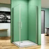 76x80x195cm Duschkabine Eckzugangstür mit Antikalkglas Produktbild-Vorschau 1