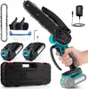 Mini Kettensäge, Akku Kettensäge, Handkettensäge, 6" Produktbild-Vorschau 1