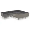 vidaXL 12-tlg. Garten-Lounge-Set mit Auflagen Poly Rattan Produktbild-Vorschau 3