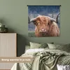 MuchoWow® Wandteppich Wandbehang Schottisches Hochlandrind Produktbild-Vorschau 4