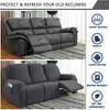 Relaxsofa Hussen, Bezug für Relaxsessel, 8-teiliges Stretch Produktbild-Vorschau 7