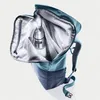 An open backpack with a thermos inside. Produktbild-Vorschau