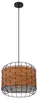 Hängeleuchte, Käfig-Design, Holzoptik braun,  H 120cm Produktbild-Vorschau 2