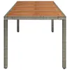 vidaXL Gartentisch mit Holzplatte Grau 190x90x75 cm Poly Produktbild-Vorschau 5