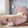 Sweiko lit d'enfant rembourré,lit simple avec motif Voir les images du produit 7