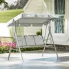Outsunny Hollywood schommelbank, 3-zits, tuinschommel met Productafbeelding-voorbeeld 14