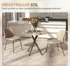 A round dining table with two chairs in a modern kitchen setting. Produktbild-Vorschau