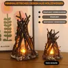 LED Nachtlicht – Dimmbares Holz-Lagerfeuer Design mit 3 Produktbild-Vorschau 2