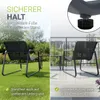Juskys Gartenmöbelset Genua 4-tlg., Metall & Textil, mit Produktbild-Vorschau 5