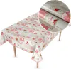 Tischdecke Wachstuch MIMOSA Retro Rot Robust Produktbild-Vorschau 1