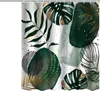 Abstrakter Duschvorhang 1 Stück, Grün Boho-Stil, Tropische Produktbild-Vorschau 1