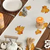 Herbst Tischläufer Ahornblätter Kürbisse 40x140 cm Beige Produktbild-Vorschau 7