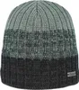 Eisglut Strickmütze Griffina XL aus Wolle mit Fleece-Innenband in grau-schwarz