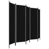 vidaXL 5dílný dělič místností černý 250x180 cm - Dělič Náhled obrázku produktu 10