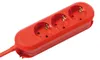 BACHMANN SMART Steckdosenleiste 3x CEE7/3, rot, 3m CEE7/7 Produktbild-Vorschau 1