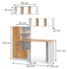 bureauset Vicco Tomy Wit/Goudkleurig Eiken 150 x 59 cm Set Productafbeelding-voorbeeld 2