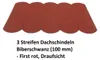 3 pásy hladkých střešních šindelů (100 mm) - červený hřeben Náhled obrázku produktu 3