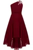 Elegantes Ein-Schulter Hochzeitskleid für Mädchen | Produktbild-Vorschau 2