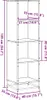 VidaXL 849124, Czarny, Metal, Drewno, 400 mm, 350 mm, 1390 Podgląd zdjęcia produktu 7