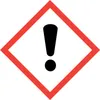 A hazard symbol with an exclamation mark inside a red diamond. Produktbild-Vorschau