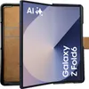 A book-style phone case for a Samsung Galaxy Z Fold 6 is shown open, revealing the interior card slots and the phone screen area. Produktbild-Vorschau