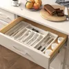 Besteckkasten für Küche, Ausziehbarer Besteckschublade 6-8 Produktbild-Vorschau 7