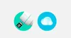 Two circular icons, one showing an SD card and a camera, the other showing a cloud icon. Voir les images du produit