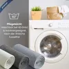 A washing machine with rolled-up blankets in front, and care instructions and a 'premium' badge on the left. Náhľad obrázku produktu