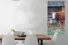 MuchoWow® Poster Kuh - Stall - Gras - Kalb 60x120 cm - Produktbild-Vorschau 2