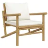 vidaXL 4 tlg. Garten Lounge Set mit Cremeweißen Kissen Produktbild-Vorschau 5