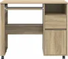 vidaXL Stôl s kolieskami Sonoma dub 91 x 50 x 77 cm Náhľad obrázku produktu 4