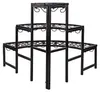 Ecktreppe für Blumen 60x60x62 cm, 3 Etagen, schwarz Produktbild-Vorschau 6