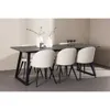 Malaga Essgruppe Esstisch 90x200cm dunkel grau und 6 Skagen Produktbild-Vorschau 7