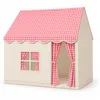 Domek Namiot Dla Dzieci 130x125x95 cm Czerwono-Beżowy Z Podgląd zdjęcia produktu 1