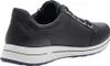 Side view of a dark blue leather sneaker with a white sole. Náhľad obrázku produktu