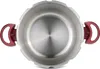 A top-down view of an empty pressure cooker with red handles. Produktbild-Vorschau