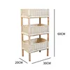 360home geflochten Regal aus Rattan Standregal Stauraum Produktbild-Vorschau 2