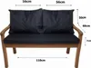 Gartenkissen Set blau – 110x60 + 2x50x56 cm – Für Produktbild-Vorschau 3