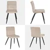 A collage of four images showing a beige upholstered chair from different angles. Produktbild-Vorschau