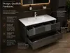 120 cm Badmöbel Set Schwarz Hochglanz Doppel Waschbecken Produktbild-Vorschau 8