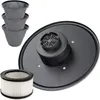 A collection of vacuum cleaner parts, including filters and a motor housing, arranged on a white background. Produktbild-Vorschau