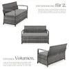 tectake® Rattan-Gartenbank 2-Sitzer, wetterfest, 250 kg Produktbild-Vorschau 3