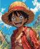 quadro per numero con cornice One Piece Monkey 40x50 cm Anteprima dell’immagine prodotto 1
