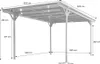 Tettoia per auto in alluminio e policarbonato 15m², Anteprima dell’immagine prodotto 5
