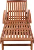 vidaXL Bain de soleil avec coussin en bois massif d'acacia Voir les images du produit 5