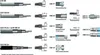 Diagrams and illustrations of coaxial cable connectors and their dimensions. Produktbild-Vorschau